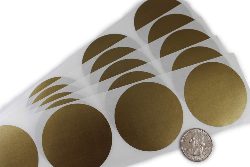 My Scratch Offs Gold 2" Round Scratch Off Stickers Labels 250 Roll for DIY Crafts Invitations Gender Reveals Pregnancy Announcements Business Promotions - Image 1